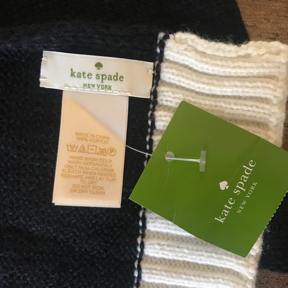NWT Kate Spade Colorblock Bow Muffler Scarf - Picture 9 of 13